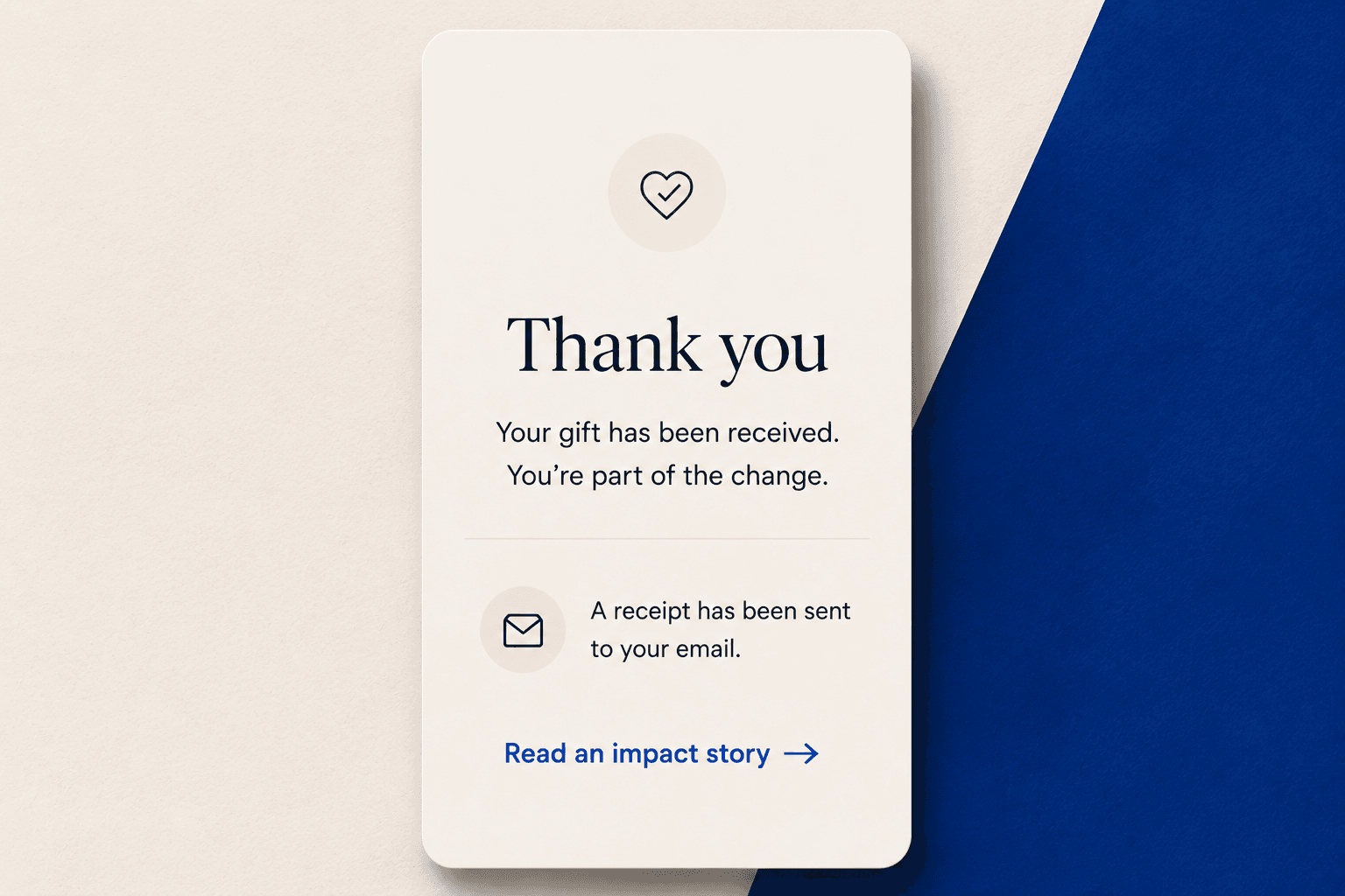 Solid Ground Initiative donation confirmation continuing the campaign story